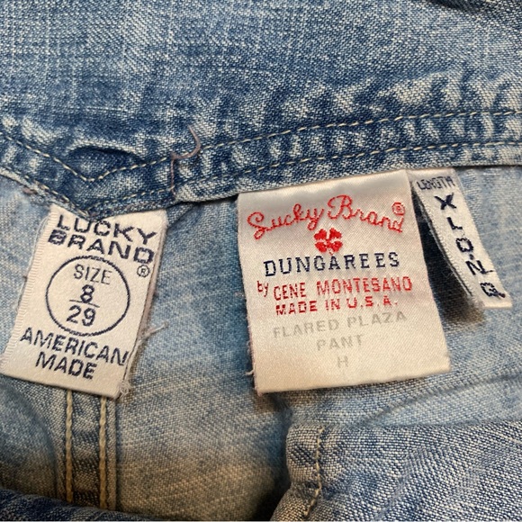 🦋SALE Y2K Lucky Brand Dungarees Flared Plaza Jeans - Picture 9 of 11